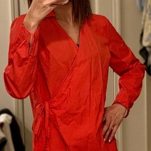 Korean fashion - wrapped boyfriend shirt